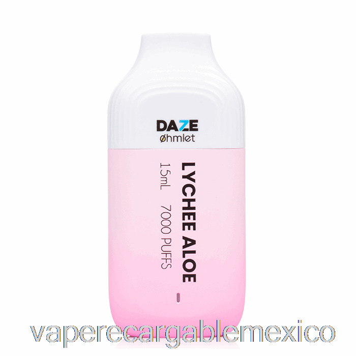 Vape Recargable 7 Daze Ohmlet 7000 0% Cero Nicotina Desechable Lichi Aloe